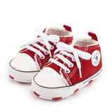 Baby Canvas Classic Sports Sneakers Newborn Baby Boys Girls Print Star First Walkers Shoes Infant Toddler Anti-slip Baby Shoes