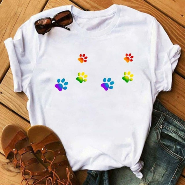 Dogs Paws Funny T Shirt