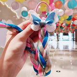 2021 New Girls Cute Cartoon Bow Butterfly Colorful Braid Headband Kids Ponytail Holder Rubber Bands Fashion Hair Accessories