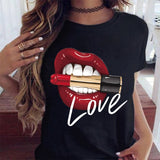 Kiss Lip Funny Summer Soft T Shirt