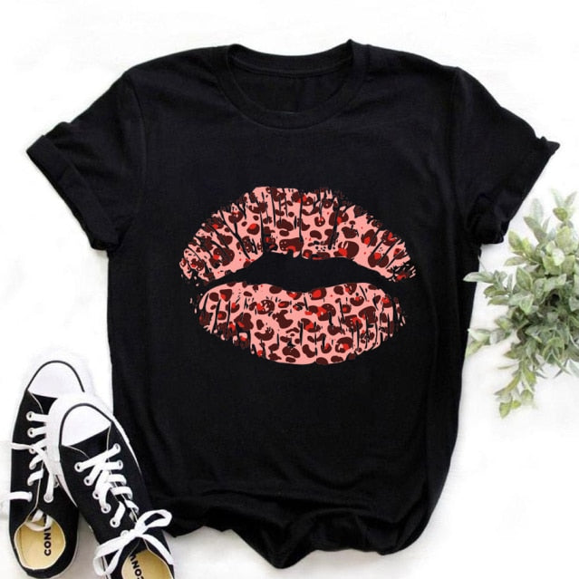 Kiss Lip Funny Summer Soft T Shirt