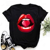 Kiss Lip Funny Summer Soft T Shirt