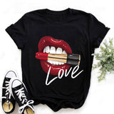 Kiss Lip Funny Summer Soft T Shirt
