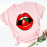 Kiss Lip Funny Summer Soft T Shirt