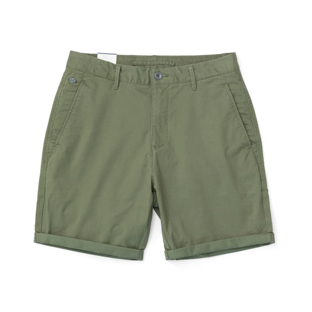 SIMWOOD 2021 summer new  Enzyme Washed shorts men classical knee length solid color pants high quality plus size shorts SJ130359