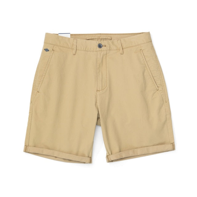 SIMWOOD 2021 summer new  Enzyme Washed shorts men classical knee length solid color pants high quality plus size shorts SJ130359