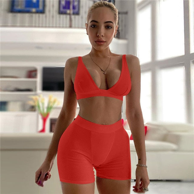 Women High Waist 2PCS/Set