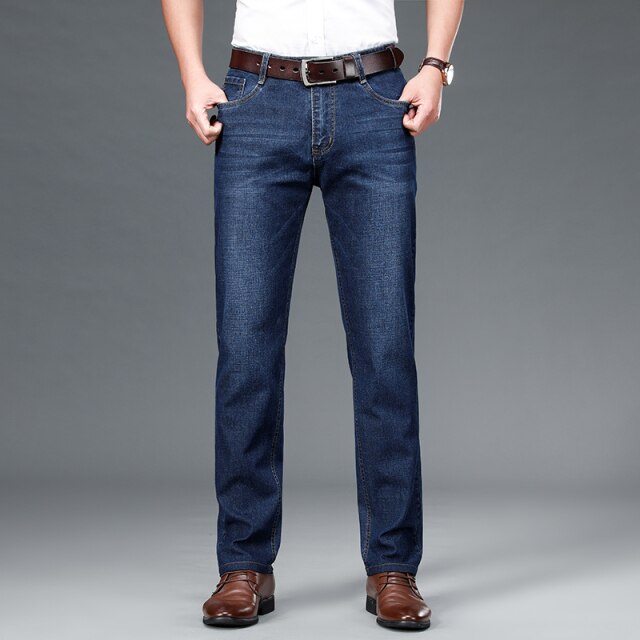 Men's Jeans Business 2021 New Brand Casual Fashion Classic Top Brand High Quality Trousers Slim Denim Overalls Pants Men Jeans
