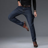Men's Jeans Business 2021 New Brand Casual Fashion Classic Top Brand High Quality Trousers Slim Denim Overalls Pants Men Jeans
