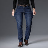 Men's Jeans Business 2021 New Brand Casual Fashion Classic Top Brand High Quality Trousers Slim Denim Overalls Pants Men Jeans