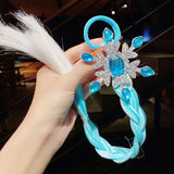 2021 New Girls Cute Cartoon Bow Butterfly Colorful Braid Headband Kids Ponytail Holder Rubber Bands Fashion Hair Accessories