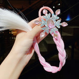 2021 New Girls Cute Cartoon Bow Butterfly Colorful Braid Headband Kids Ponytail Holder Rubber Bands Fashion Hair Accessories