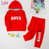 LZH Children Clothing Sets 2021 Autumn Winter Baby Girls Clothes Long Sleeve Hooded Casual Tracksuit Suits Toddler Boys Clothes