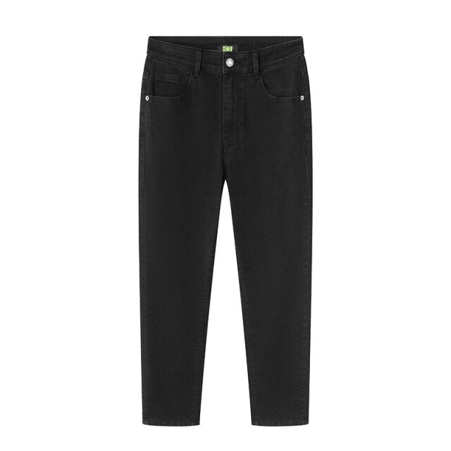 SEMIR Jeans Men Spring Slim Feet Man Denim Trousers Korean Style Trendy Stretch Pants Blue Trend Brand