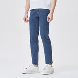 SEMIR Jeans Men Spring Slim Feet Man Denim Trousers Korean Style Trendy Stretch Pants Blue Trend Brand