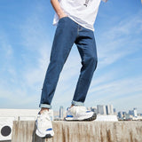 SEMIR Jeans Men Spring Slim Feet Man Denim Trousers Korean Style Trendy Stretch Pants Blue Trend Brand
